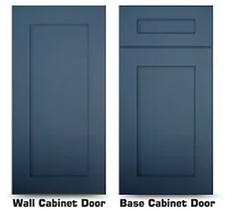 Aria Blue cabinet door style, Blue