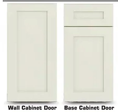 Cream White Shaker cabinet door style, Cream White